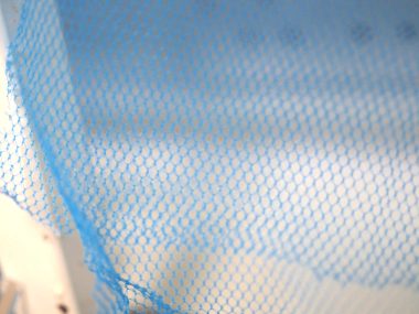 Blue bed net fabric